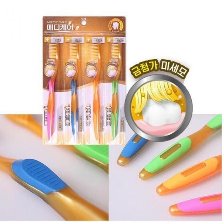 금모 칫솔 4P 항취 휴대용 여행용 일회용