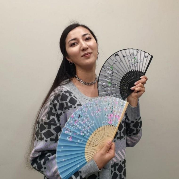 전통부채 매화꽃 합죽선 접이식 부채 선물용 휴대용 여름