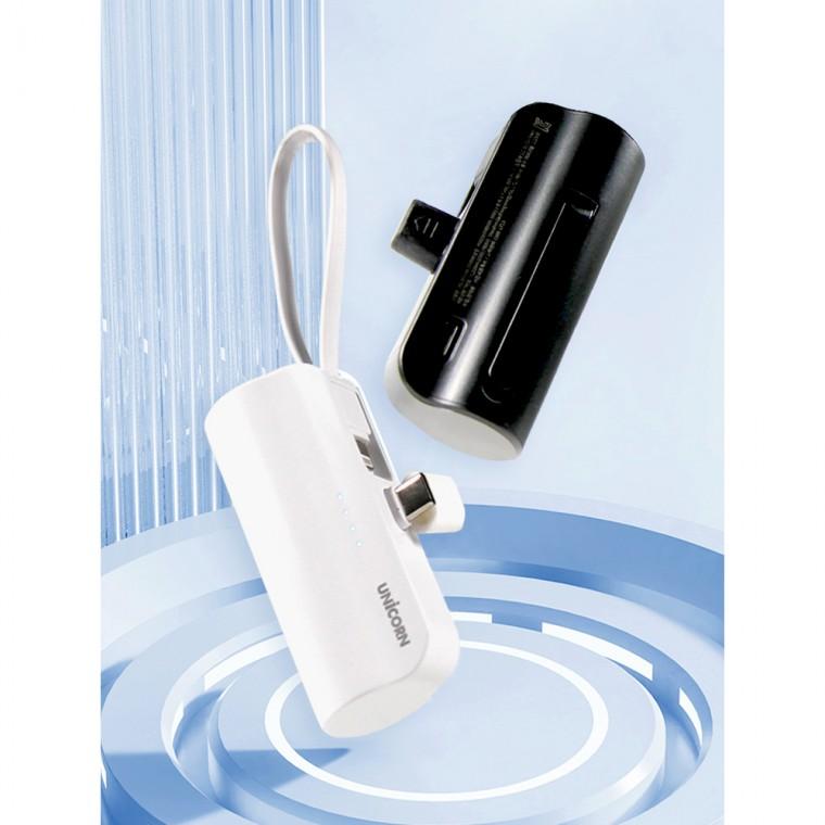 유니콘 PD-5000M 도킹형 휴대용 미니보조배터리 아이폰/C타입 겸용 5000mAh 거치가능