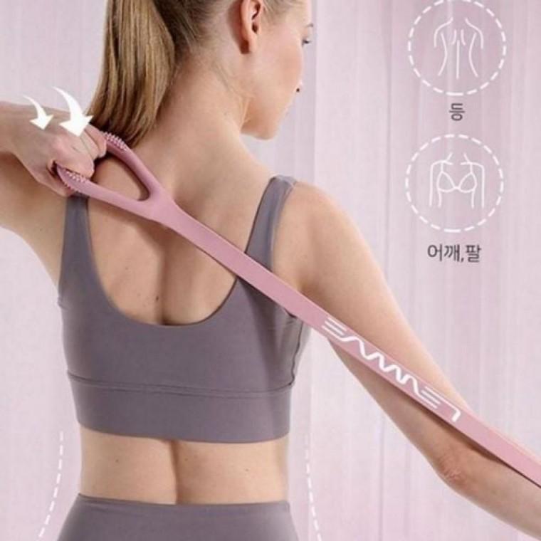요가 스트레칭 근력 밴드 휴대용 필라테스 실리콘 운동용