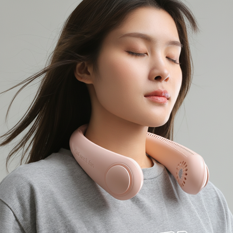 휴대용 목걸이 선풍기 무소음 넥풍기 USB 충전식 냉풍기