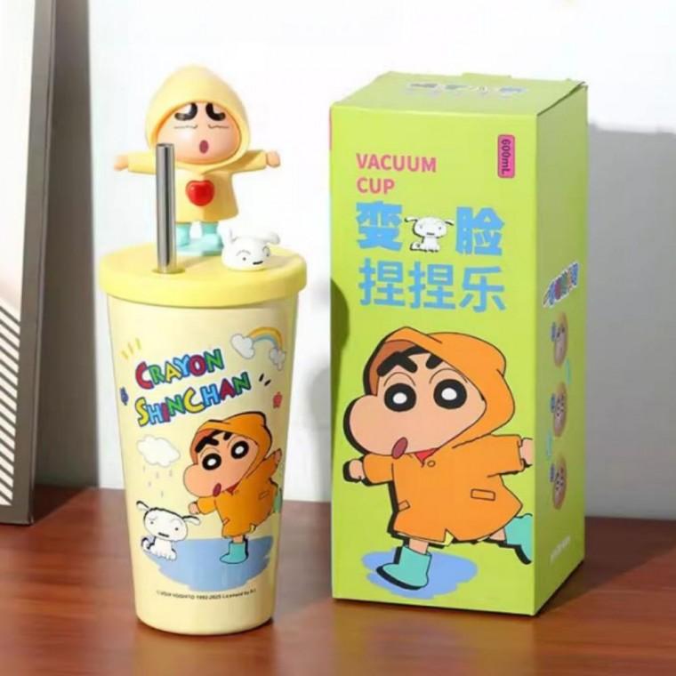 휴대용 물병 캐릭터 물통 피규어 캡 텀블러 600ml