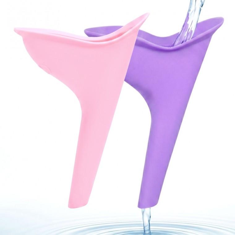 휴대용 여성 간이 소변기 임산부 노인 환자 서서 볼일 소변 보조기