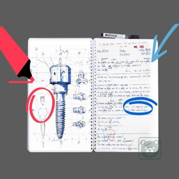 노트형 화이트보드 휴대용미니칠판 드로잉패드 낙서판