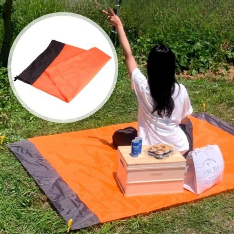 돗자리 미니 피크닉 가벼운 포켓 오렌지 휴대용 경량