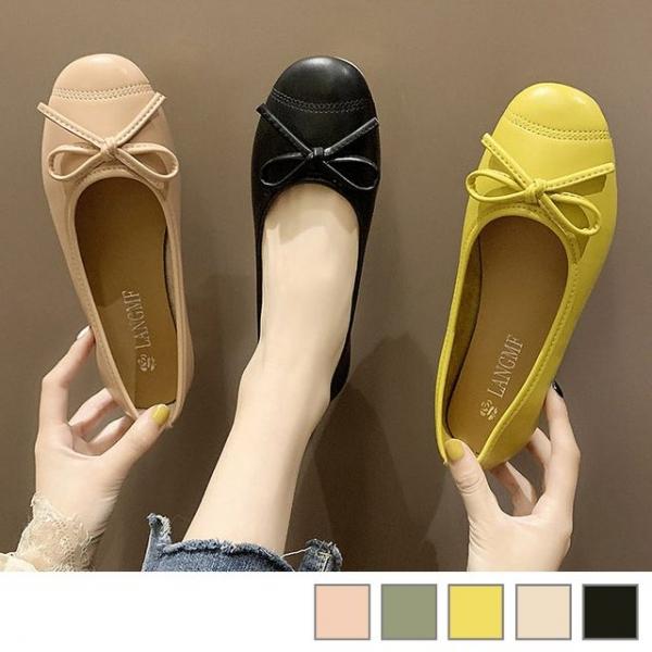 리본포인트 말랑하고 편안한 데일리 예쁜 플랫슈즈