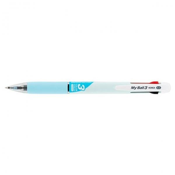 마이펜 마이볼 3색볼펜 0 5mm 블루 5개