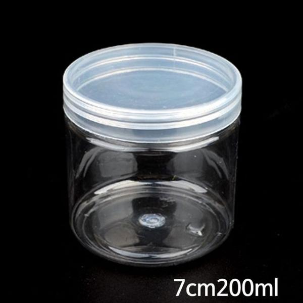 원형 플라스틱 보관 용기 7cm 200ml X20개 소분 공병