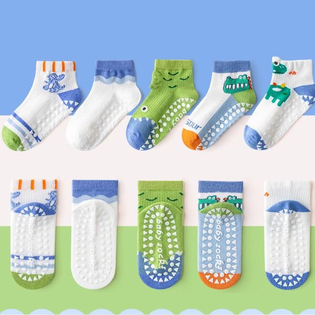 준캡 유아 아동 메쉬 미끄럼방지 양말 봄 여름 발바닥 전체 만화공룡 케어삭스