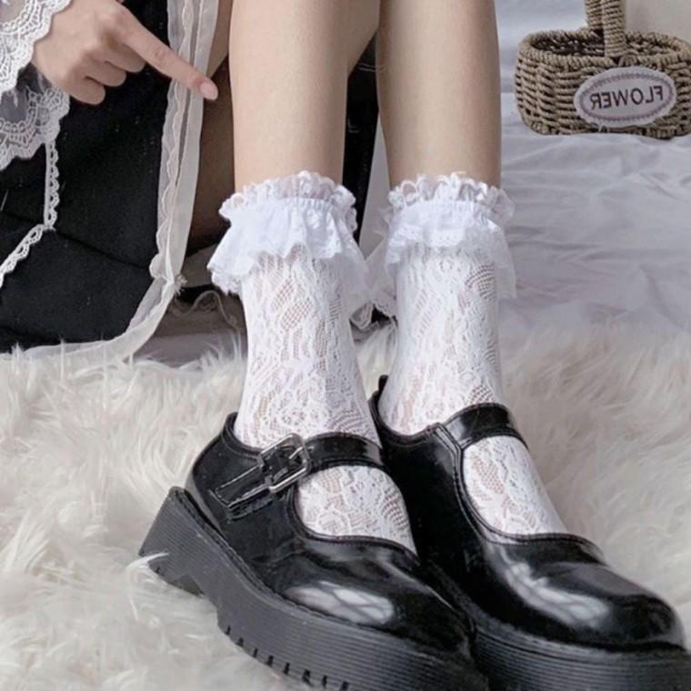 여성 여름 양말 레이스 시원한 스타킹 여성 메쉬 여름 양말 니삭스