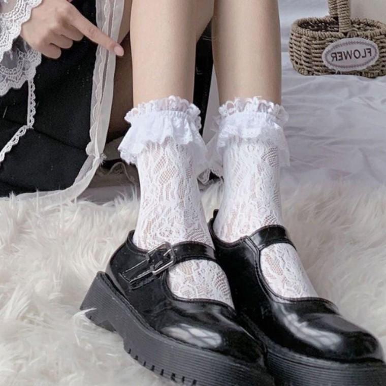 레이스 니삭스 여름 여성 양말 2컬러 양말 여름 메쉬 니삭스 여성