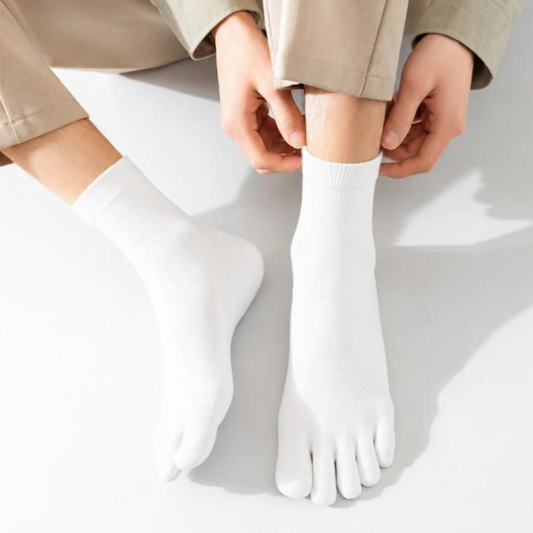순면 남성 발가락 양말 중목 양말 여름 통기성 양말