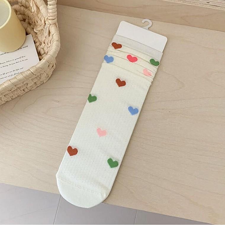 펀칭 중목양말 여성 여름양말 5켤레