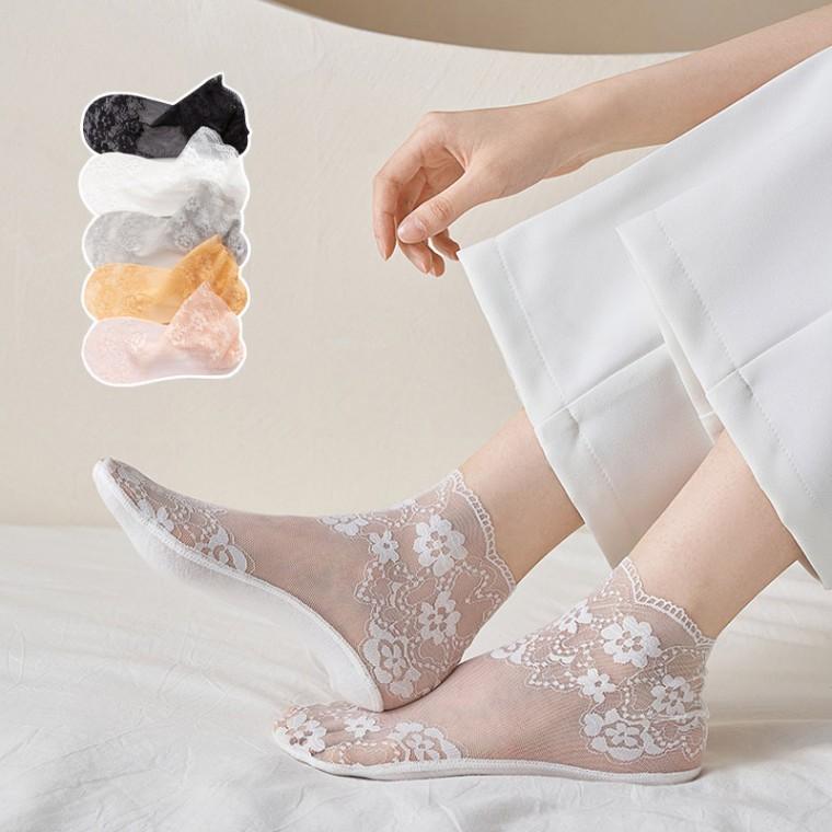 레이스양말 안신으듯한 얇은 봄 여름양말 시스루 구두