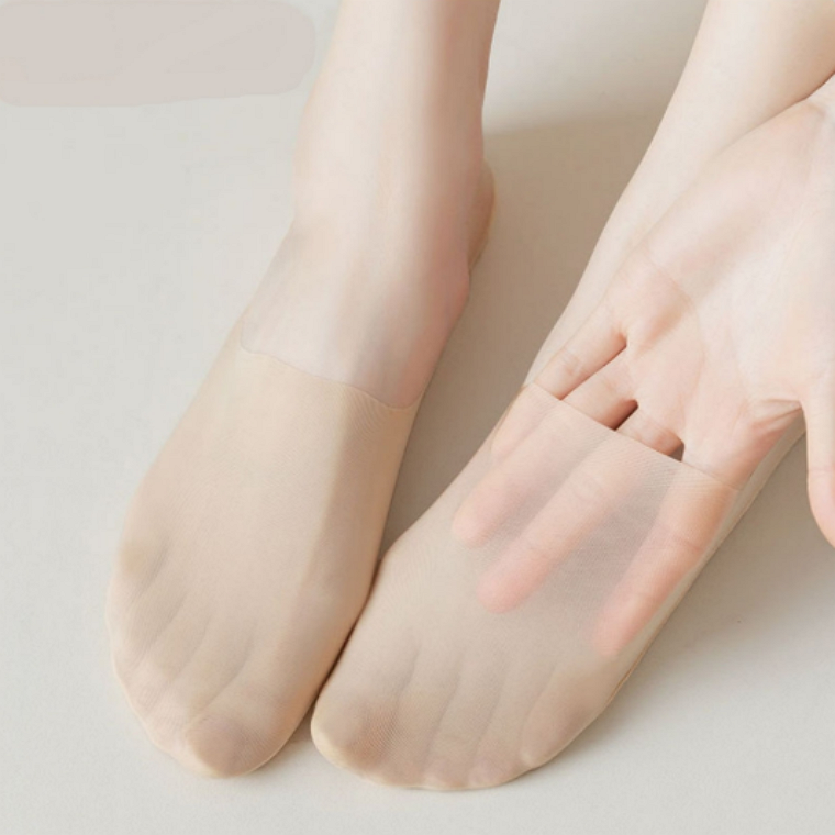 블랙 화이트 스킨 3컬러 쿨 실크 여성 덧신 여름양말