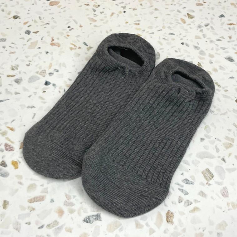 남성용 골지 발목 덧신 양말 차콜