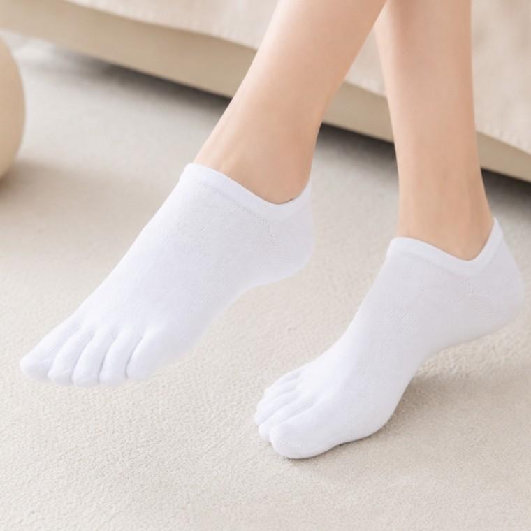 여성 발가락 면양말 단목 편안한 데일리 무지 양말