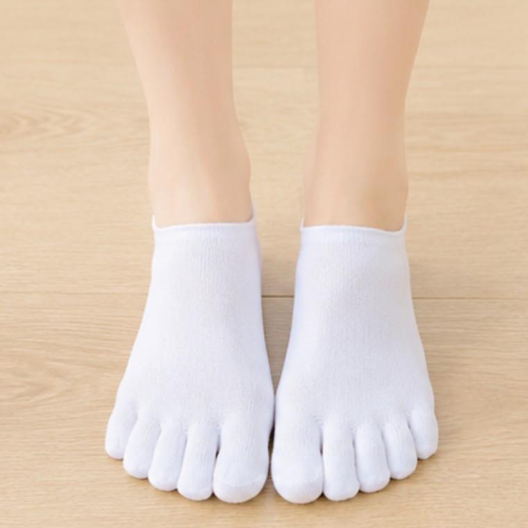 캐주얼 편안한 양말 여성 면 발가락양말 데일리 무지
