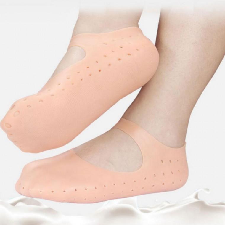 통 전면 실리콘 덧신 발전체 각질 제거 갈라짐 보호 보습 패드 양말 풋 케어 관리 팩