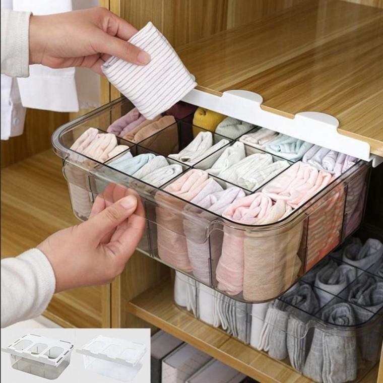 속옷 정리 수납함 다용도 보관함 칸막이 세트 정리함 양말 의류 상자 박스 서랍 위생