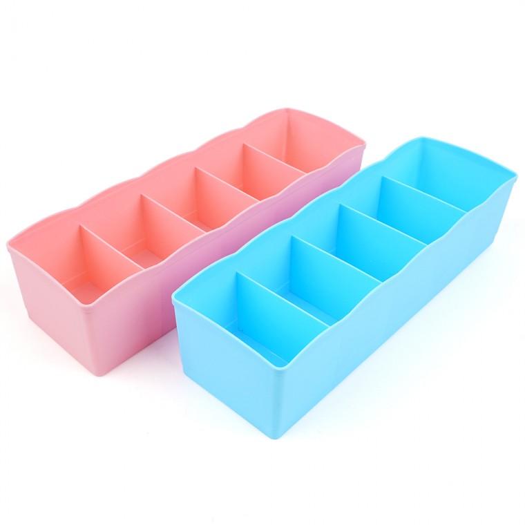 5칸 일자형 컬러 다용도 수납함 다용도정리함 속옷정리함 양말정리함 화장품정리대 소품정리함 보관함
