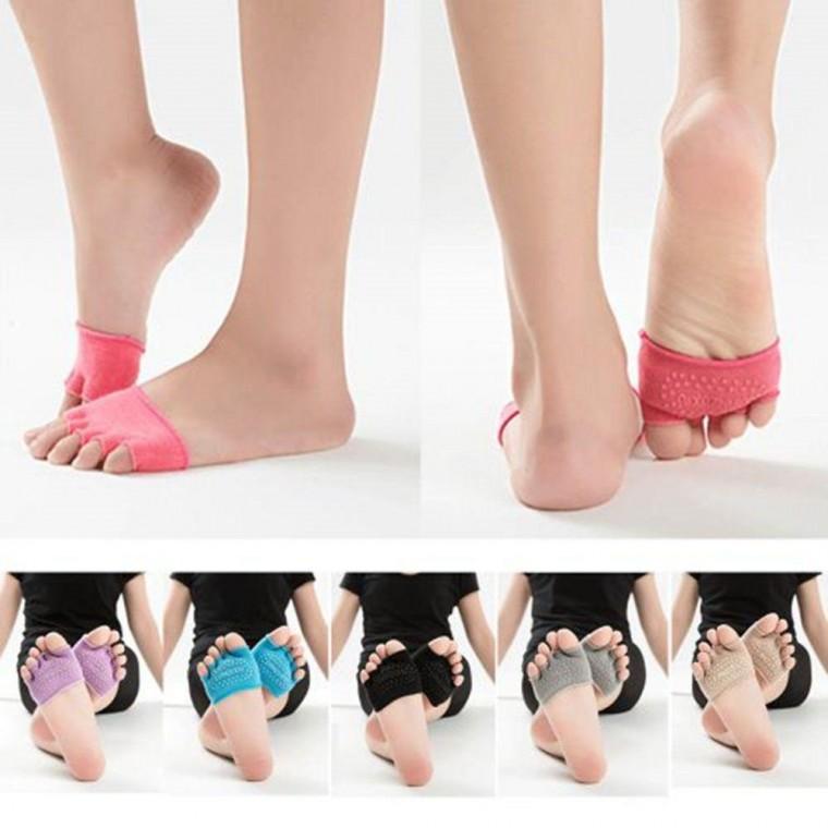 미끄럼 방지 땀흡수 원단 요가 용품 양말 하프 토삭스 필라테스 신발 오버 니삭스 발가락