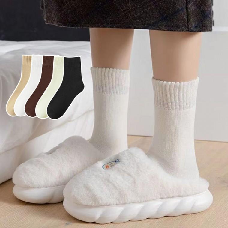 두툼하고 따뜻한 기모 안감 패션 데일리 여자 양말