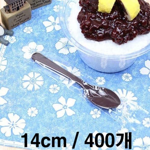 빙수스푼 14cm 갈색 개별포장 400개