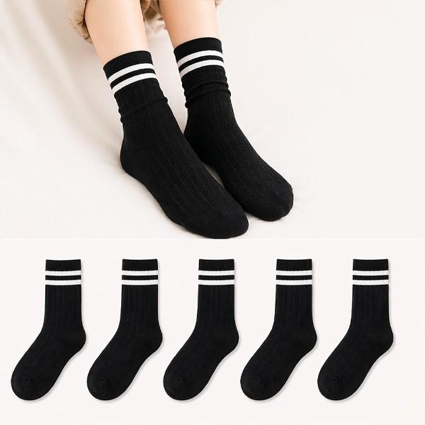 중목 골지 심플 데일리 패션 양말 5켤레 AYY-0407