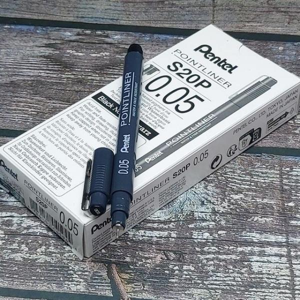 스케치/드로잉펜-펜텔 포인트라이너 0.05mm 12자루