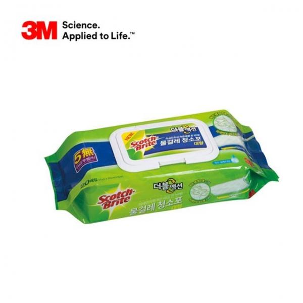 스카치브라이트 물걸레 청소포 더블액션 대형(20매)