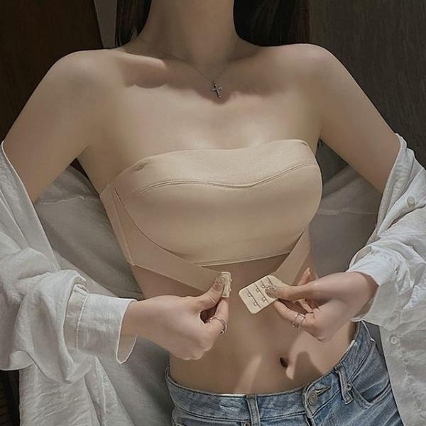 스트랩고정 오프숄더브라 볼륨업 웨딩 심리스브라