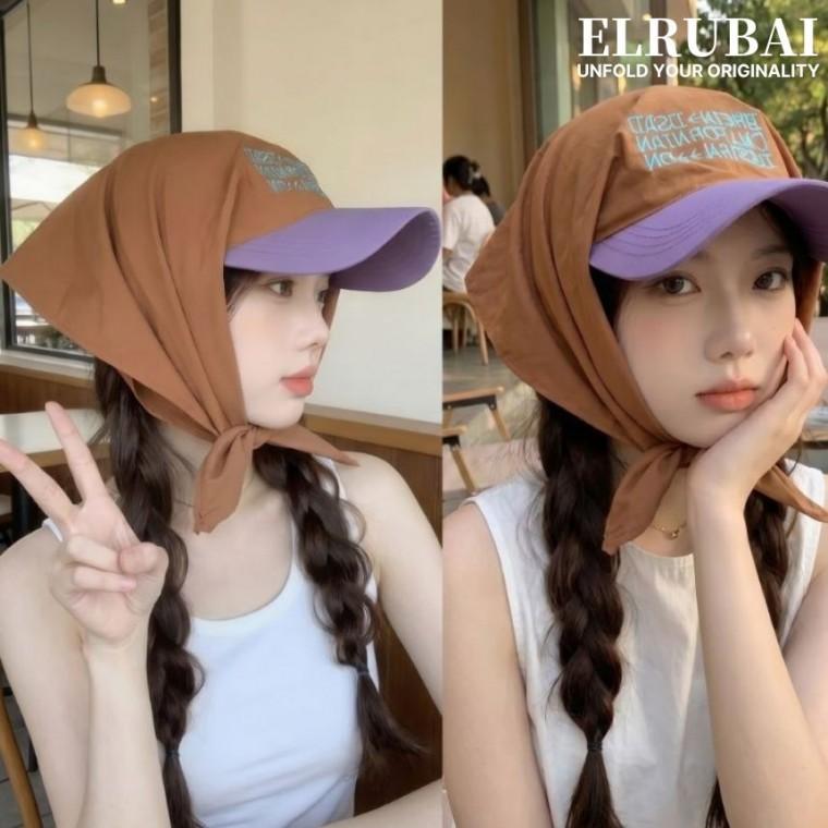 엘루바이 썸머 스카프캡 자외선차단 워터파크모자 워터밤 햇빛차단 물놀이모자 여성모자 여름여성모자 볼캡