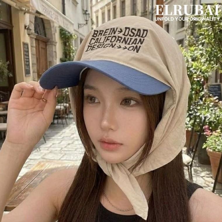 엘루바이 여름 스카프캡 자외선차단 워터파크모자 워터밤 햇빛차단 물놀이모자 여성모자 여름여성모자 볼캡