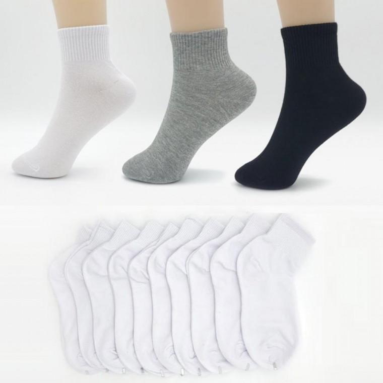 남여공용 캐주얼 무지 단목양말 10켤레 묶음