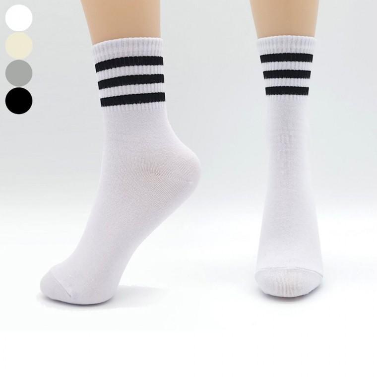 고품질 3선 중목양말 짱짱한 국내생산 여자 4켤레묶음