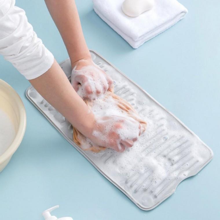 실리콘 걸이형 흡착판 고정 속옷 양말 애벌 손빨래 세탁 빨래판