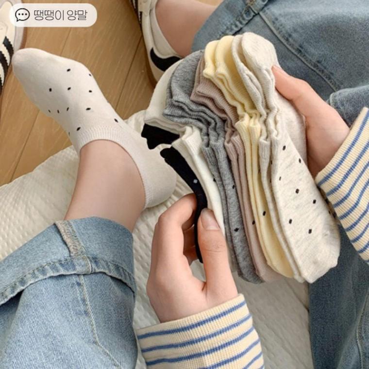 양말 도트 땡땡이 6개세트 발목양말 원픽