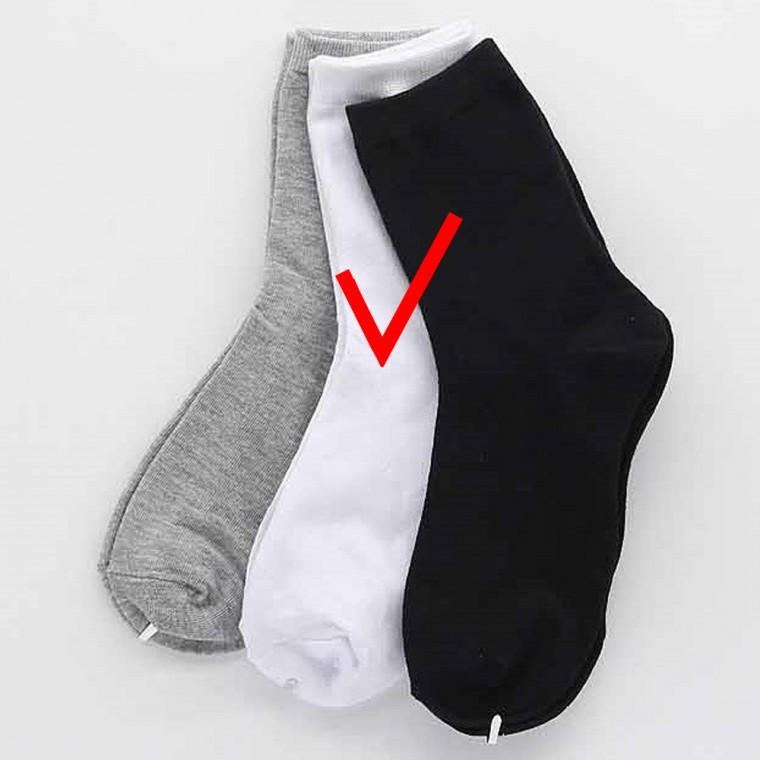 여성 중목양말 여자 단색 데일리 무지 흰색 1개 단목 여름