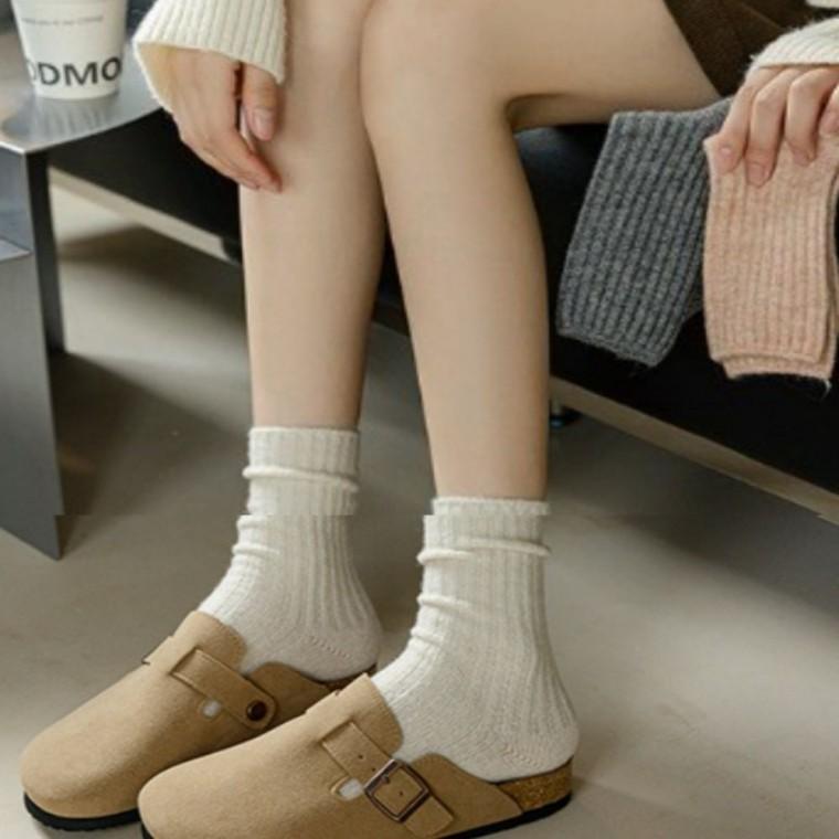 골지양말 여자 겨울양말 중목 울양말 니트양말