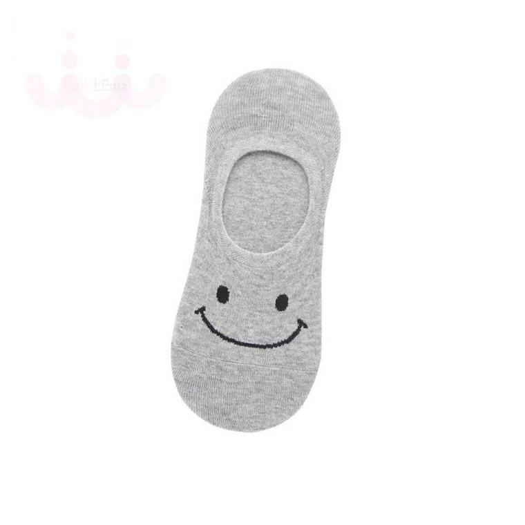 남성 스마일 덧신양말 그레이 1P 뒤꿈치실리콘덧신 기본덧신양말 스마일덧신양말