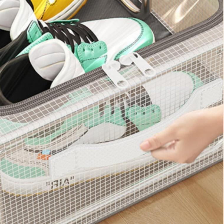 투명 접이식 신발 정리함 속옷 양말 보관함 40cm 18L 수납함