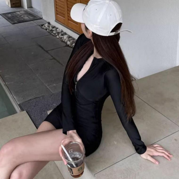 여성 슬림핏 물놀이 워터파크 자켓 수영복 집업 래쉬가드