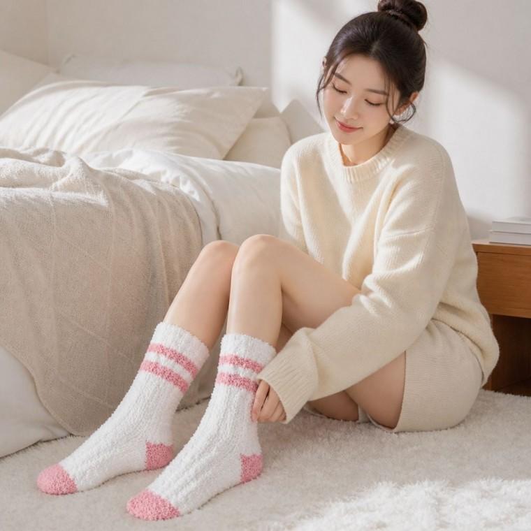 겨울 수면 덧신 양말 보온 발열 실내 방한 용품 산모 발따뜻