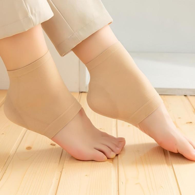 갈라짐 발뒤꿈치 케어 실리콘 풋패드 스타킹 양말 여성신발용품 케어 발건강
