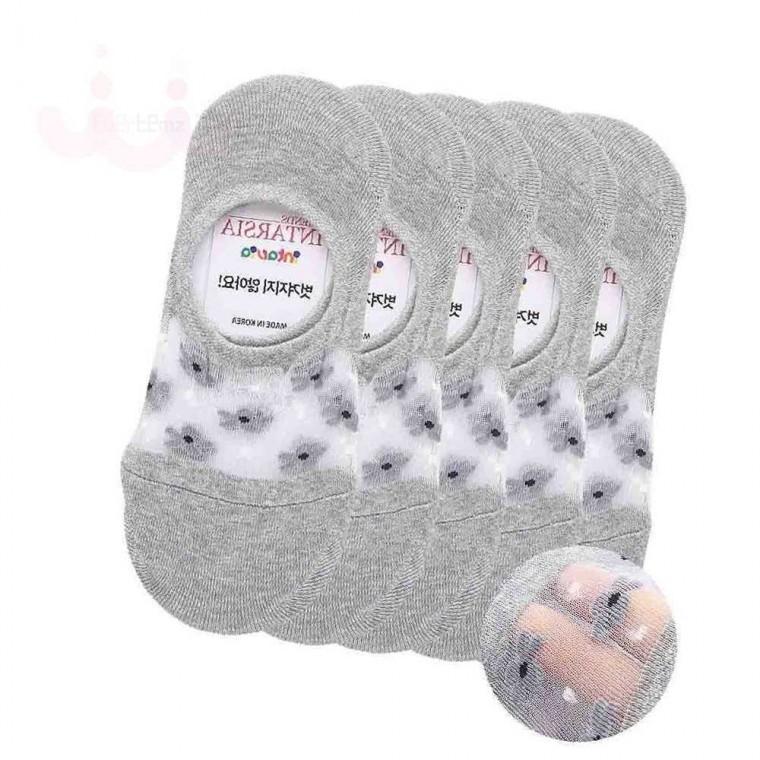여성 덧신양말 그레이 5P 여자덧신양말 여성페이크삭스 여자여름덧신양말
