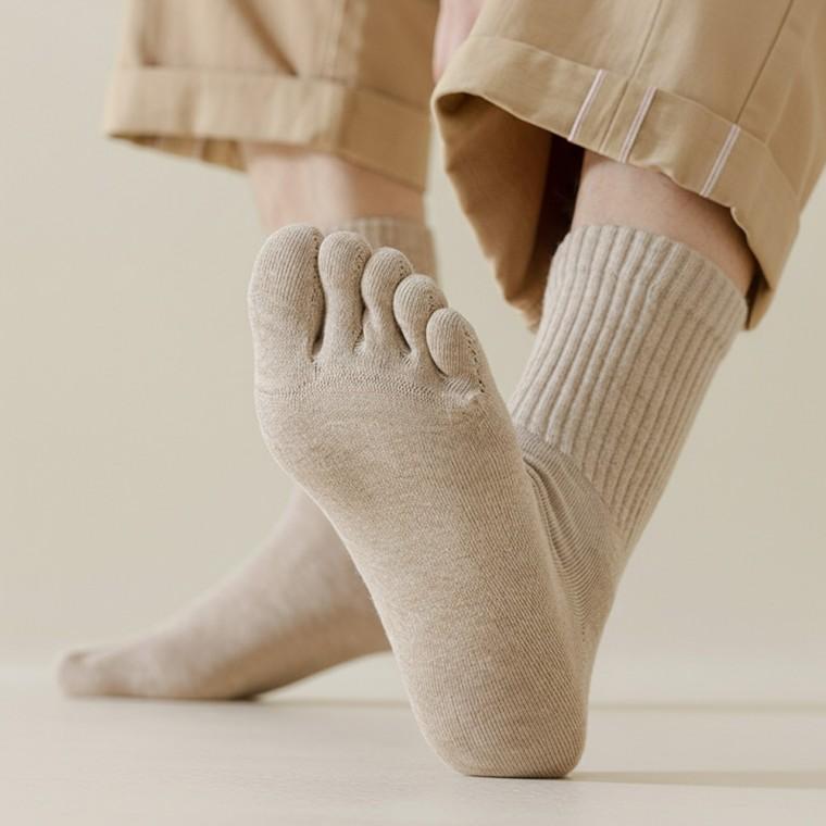 남녀공용 사계절 발가락 양말 무좀 향균 통풍 장목 면 데일리 양말