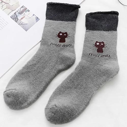여성 고양이 부드러운 기모양말 수면양말 예쁜 겨울양말 보온양말 여자양말