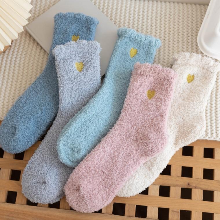 홍대온니- 따뜻한 수면양말 임산부 학생양말 여성 수족냉증 도톰한 겨울 극세사 보온 양말 선물