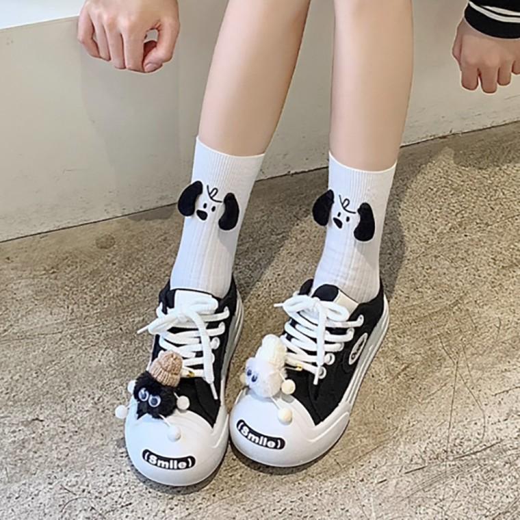 팔랑귀 강아지 모양 디자인 양말 펄럭이는 강아지 멍멍이 귀 양말 캐릭터 웃긴 귀여운 특이한 양말 삭스